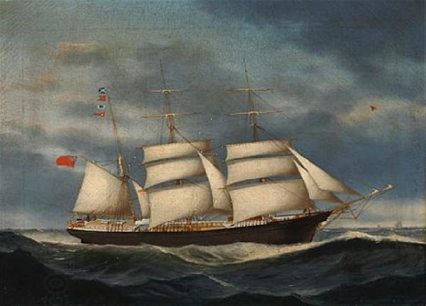 Edvard Petersen barque Annie Burrill oil painting picture